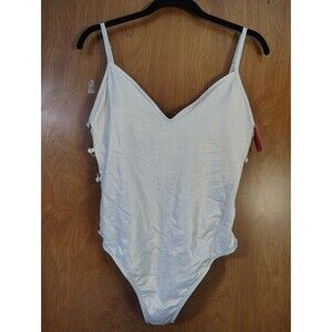 NEW Uncommon Sense One-Piece Beige Shimmer Gold Swimsuit Sz XL Sexy Chic Glam